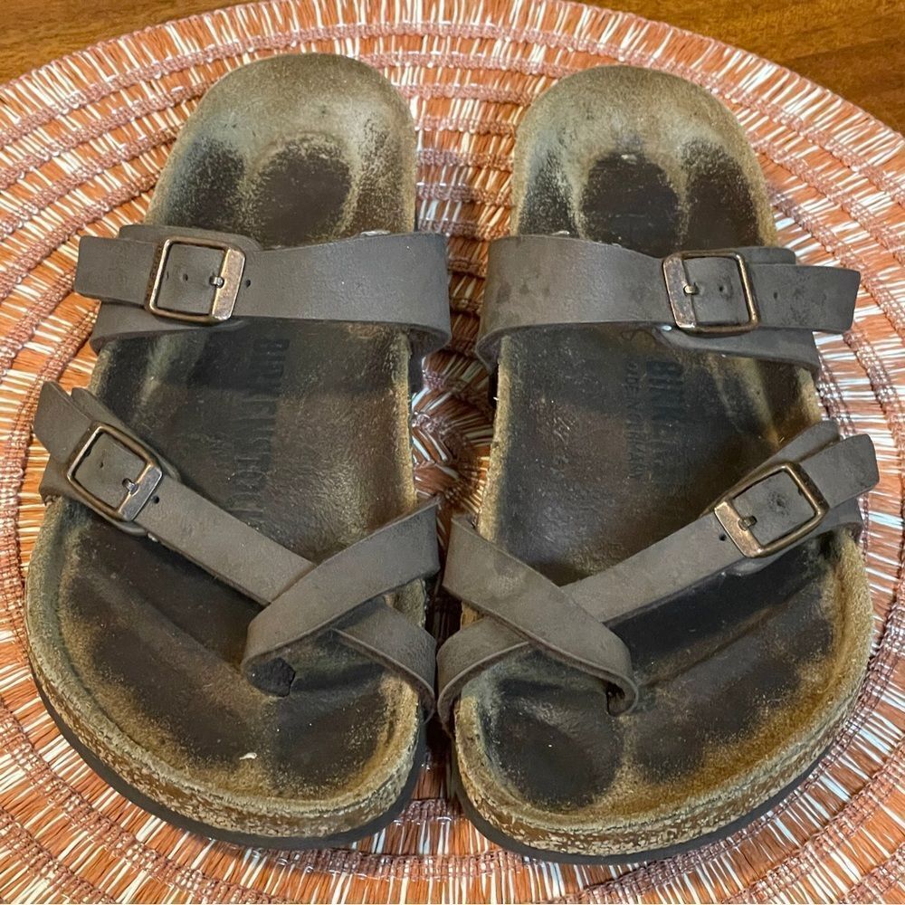 Birkenstock Women's Mayari Birkibuc Sandals Mocha Size 36 / 5-5.5